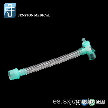 Tubo de extensión de circuito respiratorio quirúrgico médico